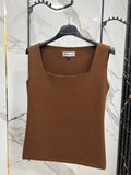 Basic sleeveless-Square Neck