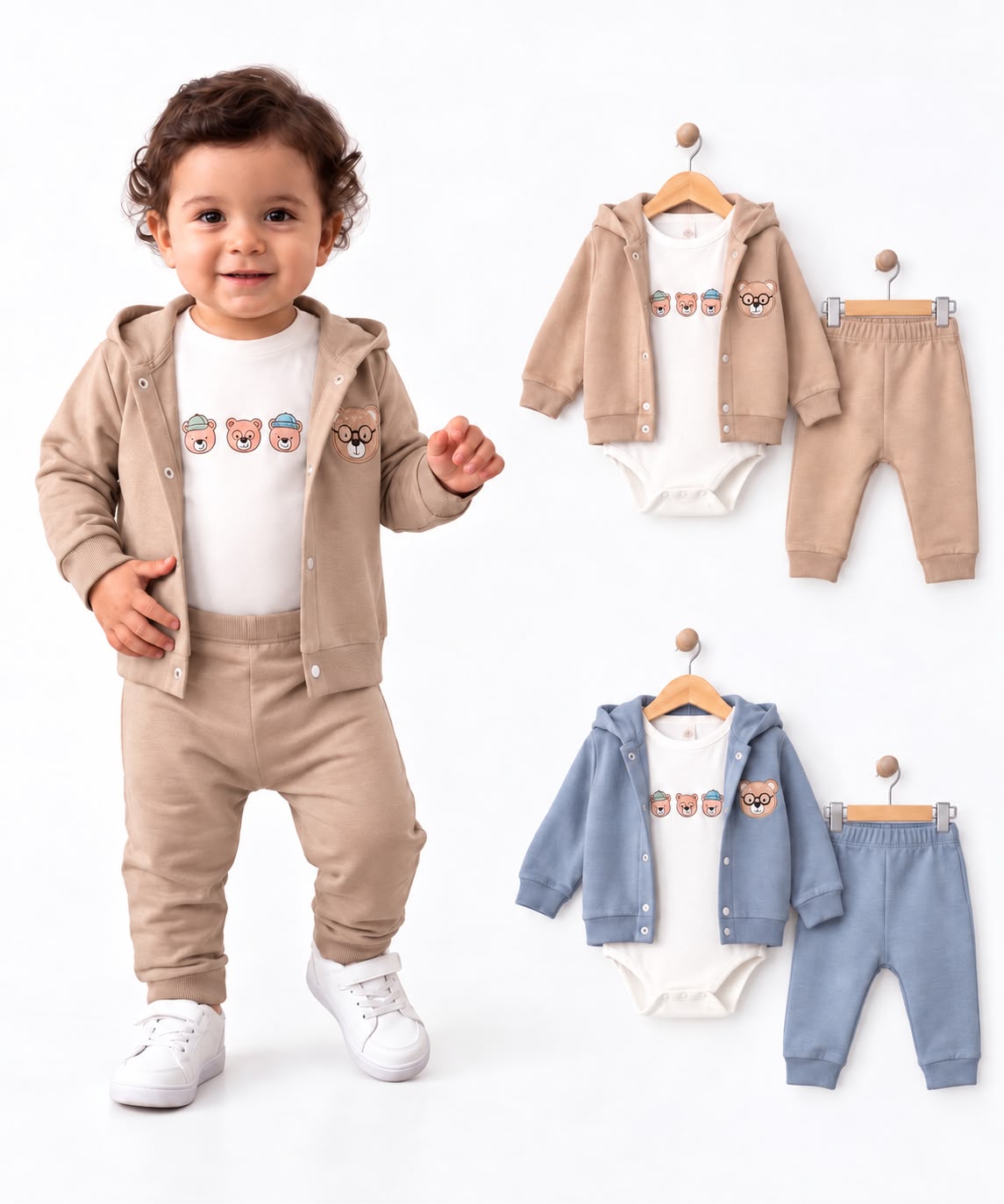 Baby Boys 3-Piece Bear Set