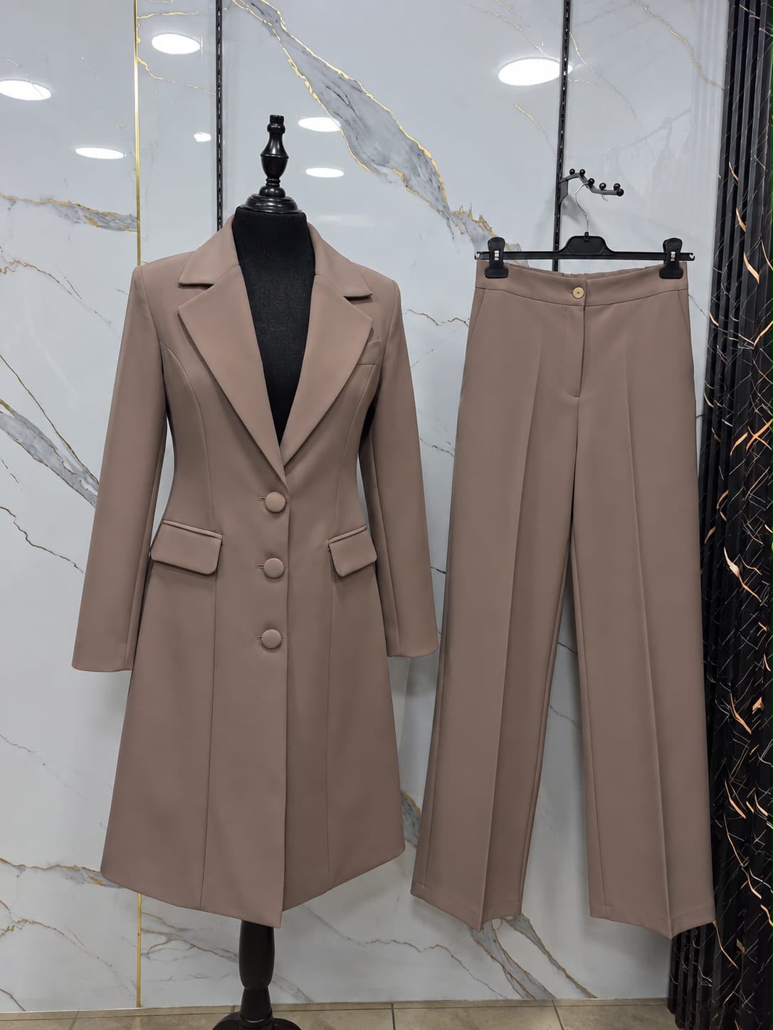 Elegant Longline Blazer Set