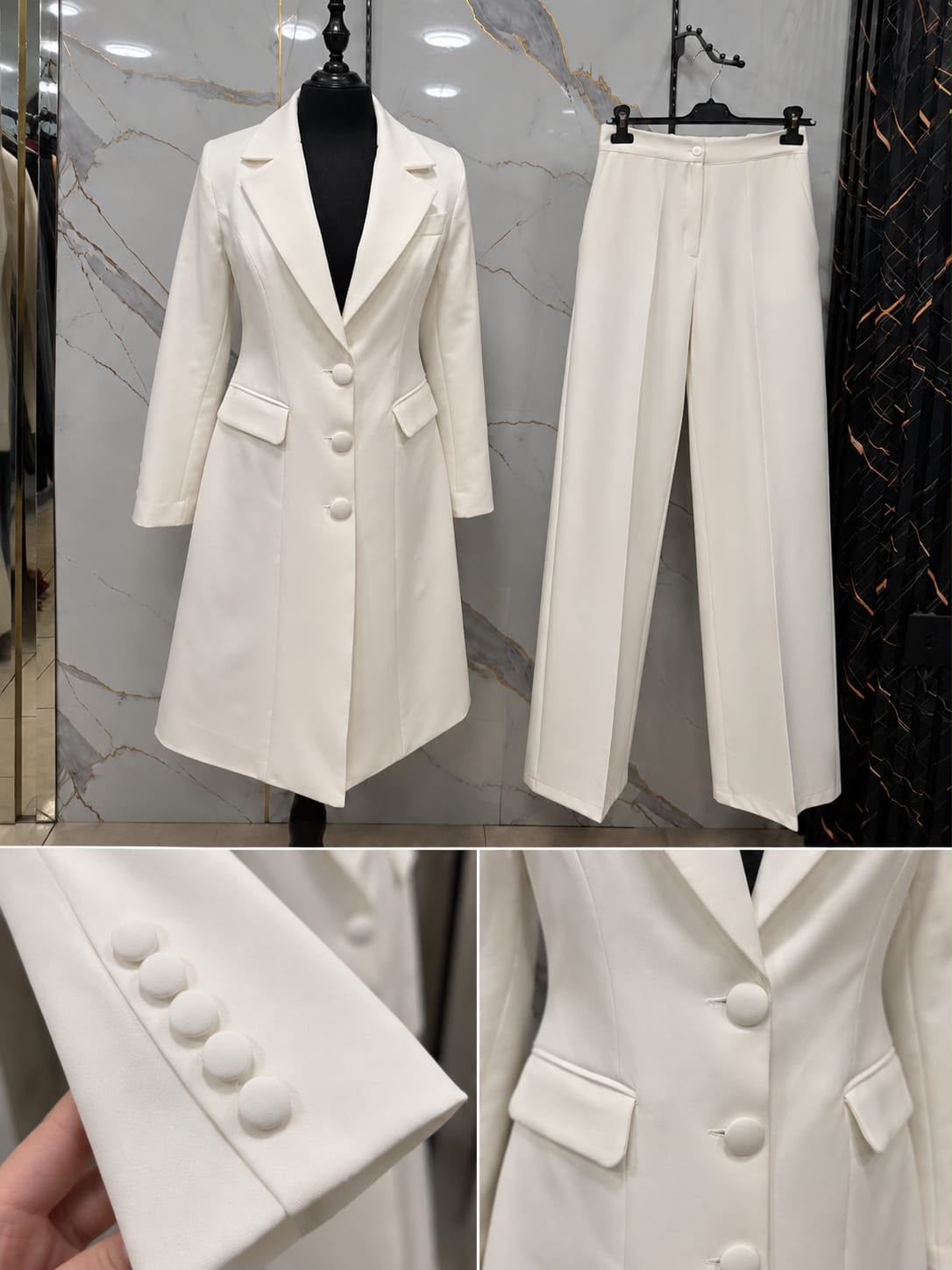 Elegant Longline Blazer Set