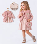 Girls Floral Vest Dress Set